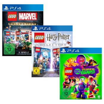 Lego Marvel + Harry Potter Collection + DC Super Villains, Sony PS4