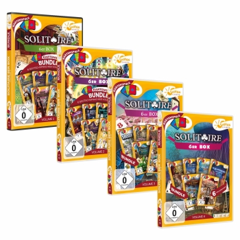 Solitaire 6er Box Volume 1+2+3+4 = 24 Vollversionen, PC