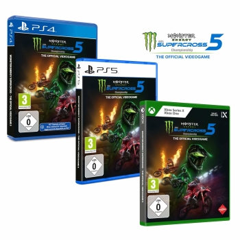 Monster Energy Supercross 5 - The Official Videogame, PS4/PS5/Xbox One/Xbox Series X