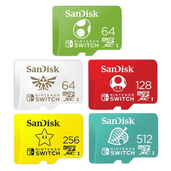 SanDisk microSDXC UHS-I Karte für Nintendo Switch 64,128,256,400,512GB zur Auswahl