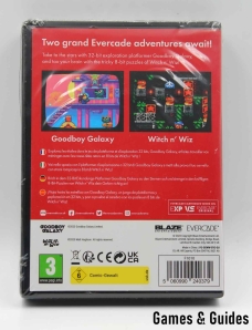 Blaze Evercade Cartridge #035+#036 Goodboy Galaxy/Witch n Wiz+Demons of Asteborg/Astebros