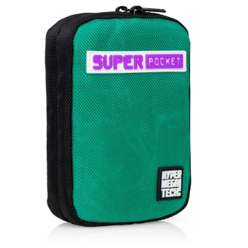 Blaze Evercade HMT Super Pocket Fabric Case Schwarz/Grün (Taito)