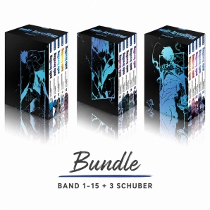 Solo Leveling, Webtoon Band 1-15 + 3 Schuber Bundle