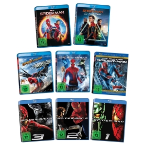 Spider-Man-Saga 8 Filme im Bundle, Blu-ray