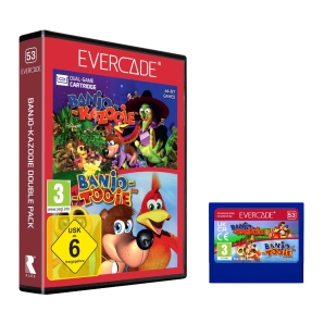 Blaze Evercade Nexus, Banjo Kazooie, Hardcase und Schutzfolie