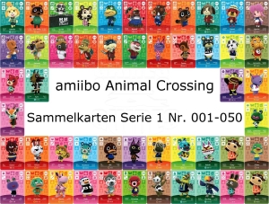amiibo Animal Crossing Karten Serie 1 Einzelkarten 001-050