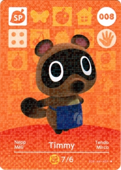 amiibo Animal Crossing Serie 1 Einzelkarte Nr. 008 (Nepp/Timmy)