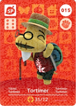 amiibo Animal Crossing Serie 1 Einzelkarte Nr. 015 (Törtel/Tortimer)