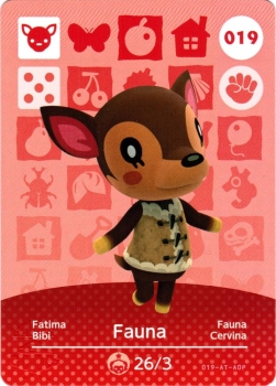amiibo Animal Crossing Serie 1 Einzelkarte Nr. 019 (Fatima/Fauna)
