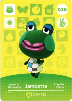 amiibo Animal Crossing Serie 1 Einzelkarte Nr. 028 (Jeanette/Jambette)