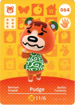 amiibo Animal Crossing Serie 1 Einzelkarte 064 (Bertram/Pudge)