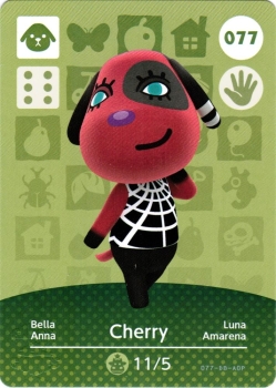 amiibo Animal Crossing Serie 1 Einzelkarte 077 (Bella/Cherry)