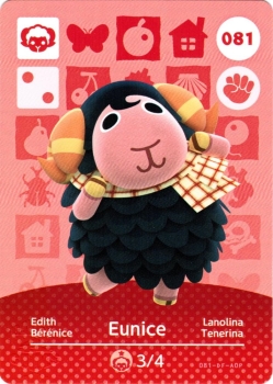 amiibo Animal Crossing Serie 1 Einzelkarte 081 (Edith/Eunice)