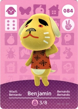 amiibo Animal Crossing Serie 1 Einzelkarte 084 (Wastl/Benjamin)