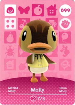 amiibo Animal Crossing Serie 1 Einzelkarte 099 (Monika/Molly)