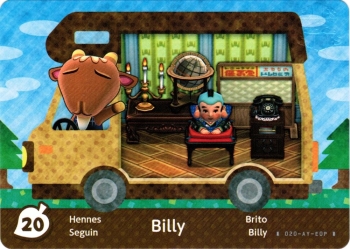 amiibo Animal Crossing New Leaf Einzelkarte 20 (Billy/Seguin)