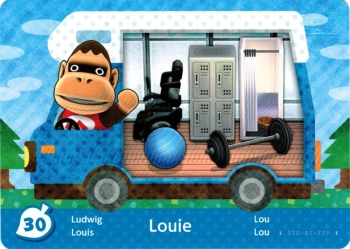 amiibo Animal Crossing New Leaf Einzelkarte 30 (Louie/Louis)