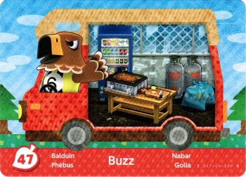 amiibo Animal Crossing New Leaf Einzelkarte 47 (Buzz/Phebus)